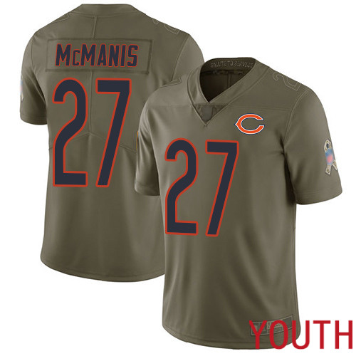 Chicago Bears Limited Olive Youth Sherrick McManis Jersey NFL Football #27 2017 Salute to Service